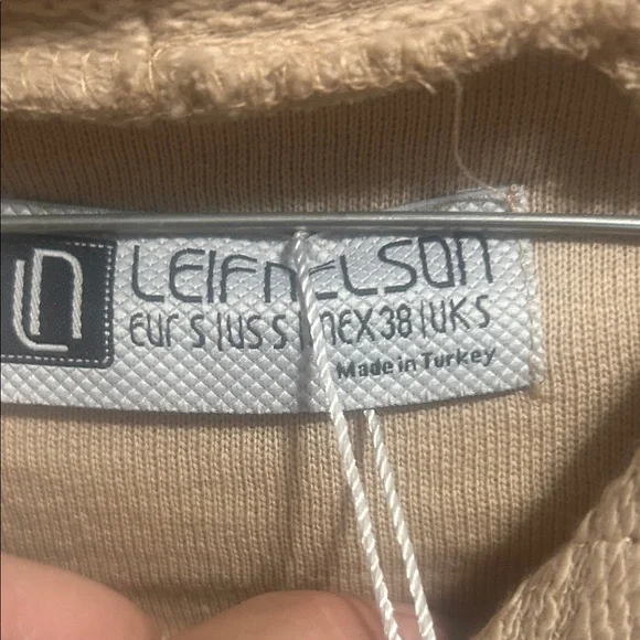 Leif Nelson Women's Tan Cowl Neck Sweater - Picture 5 of 6